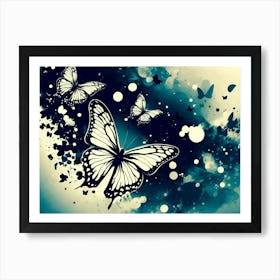 Butterfly Wallpaper 32 Art Print