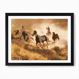 Horse Roundup Art Print