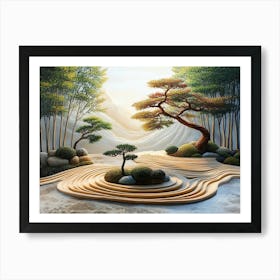 Zen Oil Serene Art Print