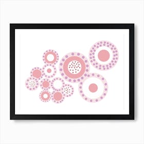 Pink Circles  Art Print