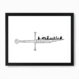 The Fellowship Narsil Art Print