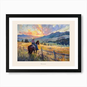 Western Sunset Landscapes Montana 1 Poster Art Print