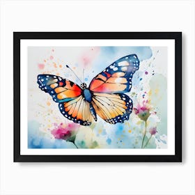 Butterfly Watercolor Painting Art Print