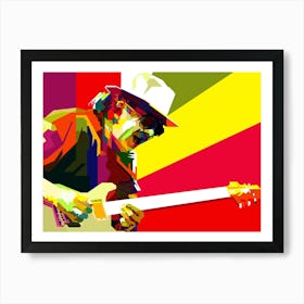 Carlos Santana Latin Guitarist Musician Art Print