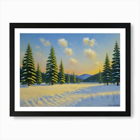 A Frosted Paradise Snow Scene Art Print