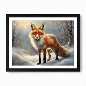 Majestic Winter Fox 2 Page 9 Art Print