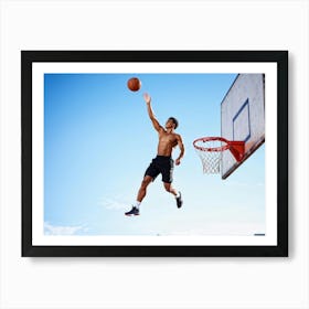 Young Shot Competition Play Board Urban Action Man Court Training Fitness Basket Abdomin (14) Art Print