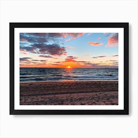 Sunset At Ft Laud Beach Art Print