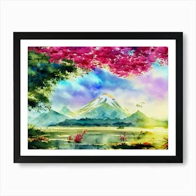 Mountain Lake Sunrise  Art Print