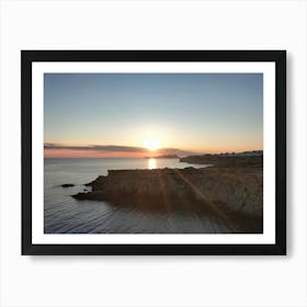 Sunset Over The Sea Art Print