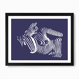 Zebra Girl 2 Art Print