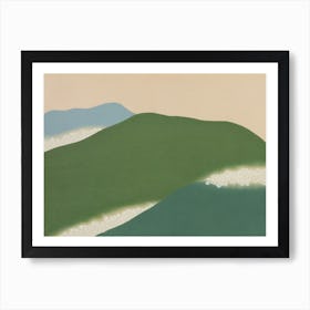 Island Floral Landscape Wall Art Print Póster