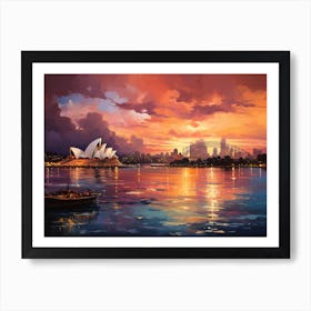 Sunset In Sydney Art Print