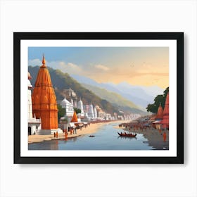 Ganga River Art Print