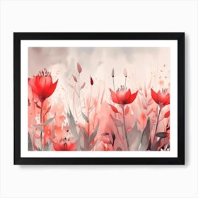 Red Flowers Art Print