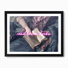 Read More Books Neon Art Print