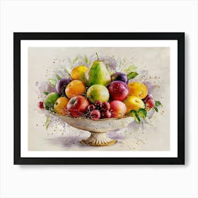 Fresh Juicy Tropical Fruit Painting #3 Art Print