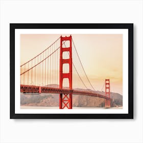 Red Golden Gate Bridge Art Print