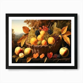 Basket Of Fruit Art Print