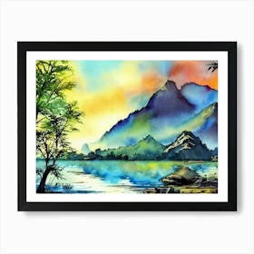 Sunrise On Emerald Waters  Art Print