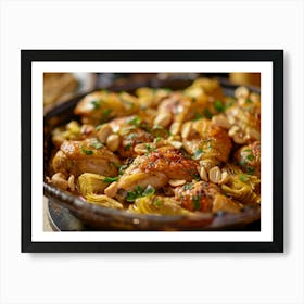 Chicken And Artichoke Dish Art Print