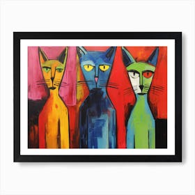 Three Cats 7 Art Print