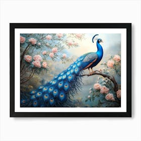 Peacock Painting 15 Art Print