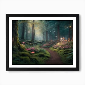 Magic Enchanted Forest Art Print