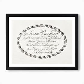 Jean Bernard S Business Card, Jean Bernard Art Print