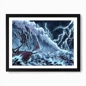 Poseidon's Might Art Print