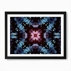 Alcohol Ink And Digital Processing Blue Pattern Art Print