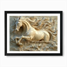 3d Horse Sculpture Art Print