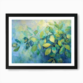 'Blue Leaves' 15 Art Print