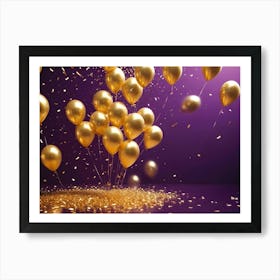 A Dynamic Splash Of Colorful Liquids In Shades Of Turquoise, Yellow, And White, With Droplets Suspended In Mid Air Art Print