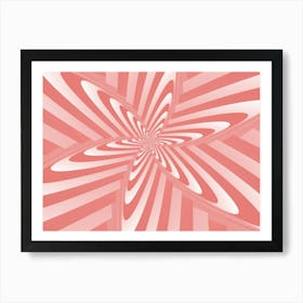 Retro Spiral Art Print