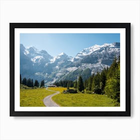 Hiking through the Alps in Switzerland Art Print