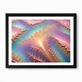 A Colorful, Abstract Background With A Swirling, Fluid Pattern In Shades Of Pink, Blue, And Gold Art Print