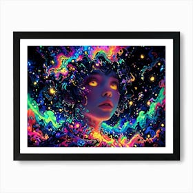 Psychedelic Girl 1 Art Print