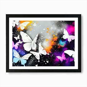 Butterflies In The Sky 27 Art Print