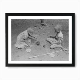 Untitled Photo, Possibly Related To The Whinery Children Playing, Pie Town, New Mexico By Russell Lee Art Print