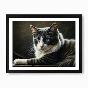 Relaxing Cat Art Print