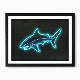 Neon White Tip Reef Shark 6 Art Print