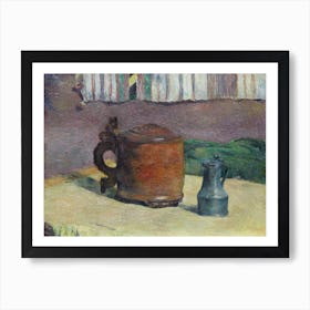 Still Life Wood Tankard And Metal Pitcher (1880), Paul Gauguin Art Print