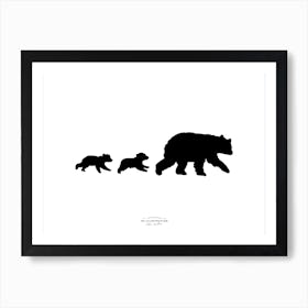 Bear Necesseties Fineline Illustration Art Print