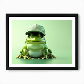 Frog With Hat Art Print