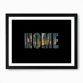 Home Poster Forest Photo Collage 5 Art Print
