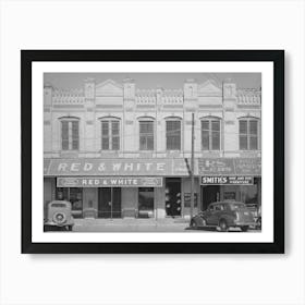 Detail Of Business Buildings, Gonzales, Texas By Russell Lee Art Print
