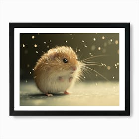 Hamster In The Snow 1 Art Print