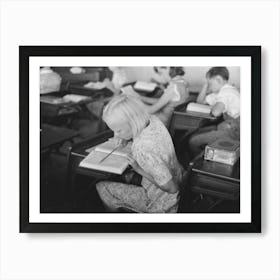 Untitled Photo, Possibly Related To Child Studying In School, Southeast Missouri Farms By Russell Lee Art Print