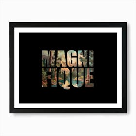 Magnifique Poster Retro Mountains Illustration 7 Art Print